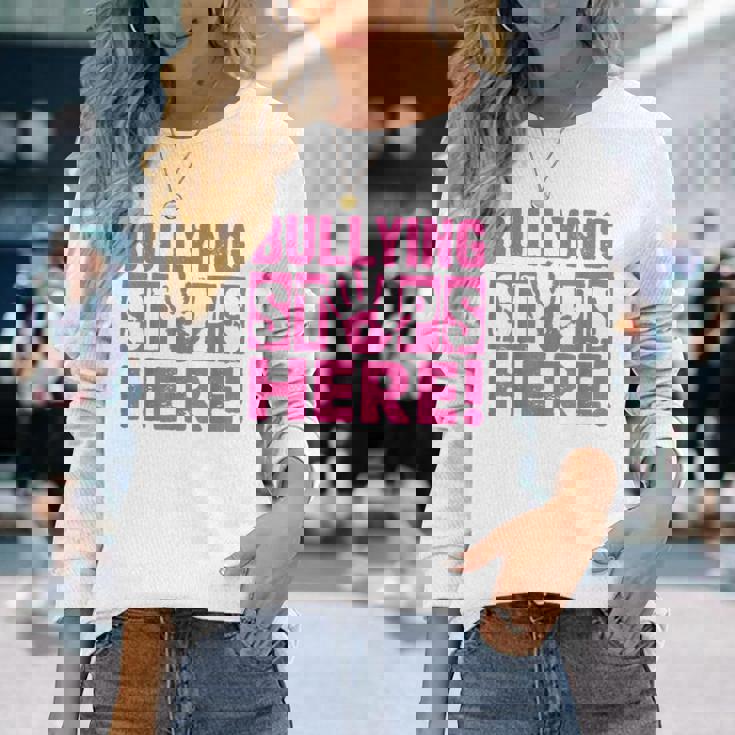 Bullyingtop Here ピンクシャツデー 長袖Tシャツ 彼女への贈り物