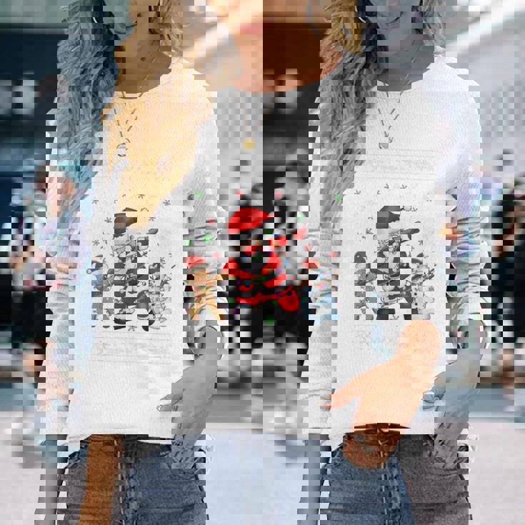 Dabbinganta Christmas おかしいdabサンタクロースクリスマス 長袖Tシャツ 彼女への贈り物