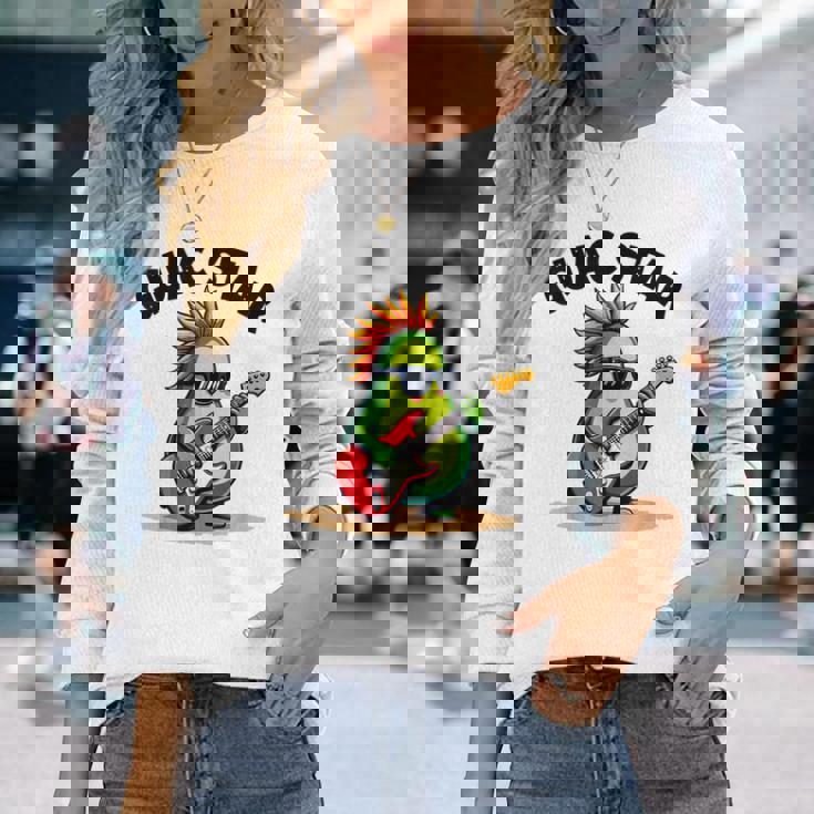 Guactar 面白い アボカド愛好家 食べ物 駄洒落プリント メンズ レディース キッズ 長袖Tシャツ 彼女への贈り物