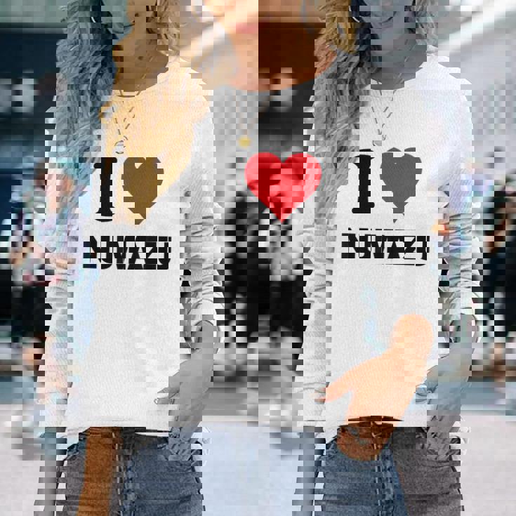 I Heart 沼津ジャパンラブ 日本土産 長袖Tシャツ 彼女への贈り物