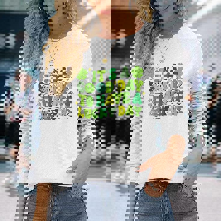It's A Good Day To Have Luckyt Patrick Day シャムロック アイリッシュ 長袖Tシャツ 彼女への贈り物