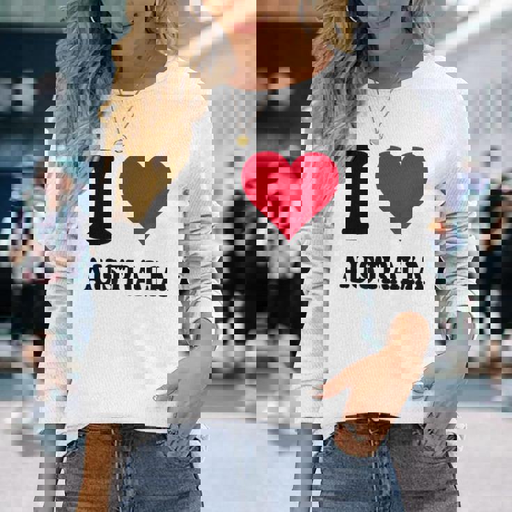 I Love Australia 長袖Tシャツ 彼女への贈り物