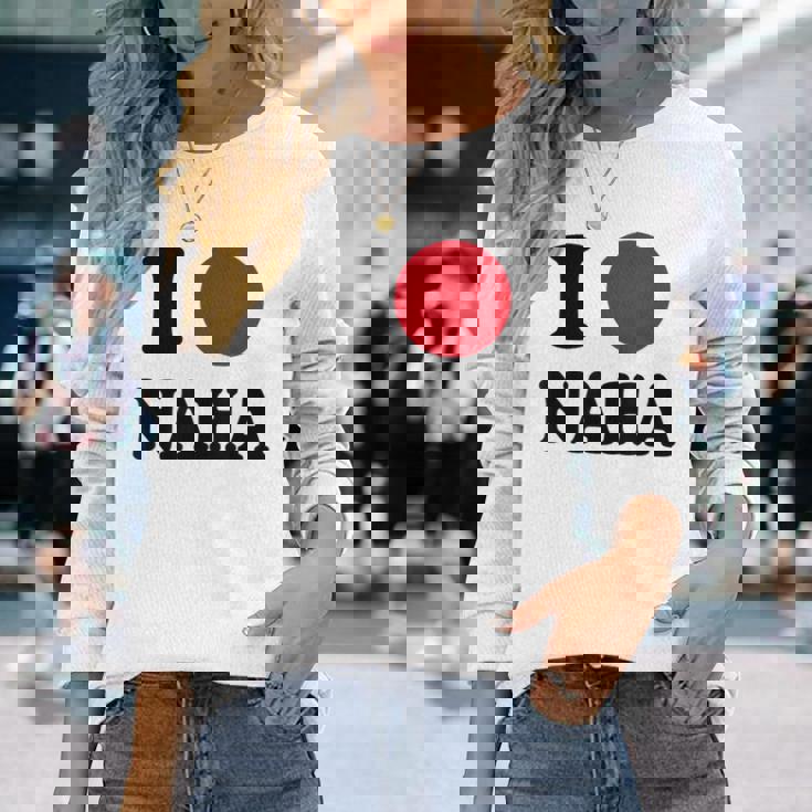 I Love Naha 那覇大好き 長袖Tシャツ 彼女への贈り物