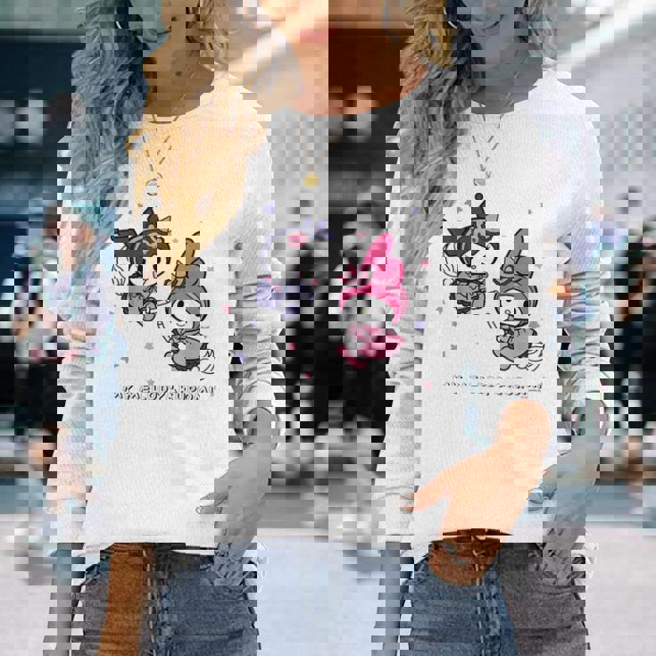 【ハロウィン特集】Usデザイン マイメロディ&クロミ 夜空 長袖Tシャツ 彼女への贈り物