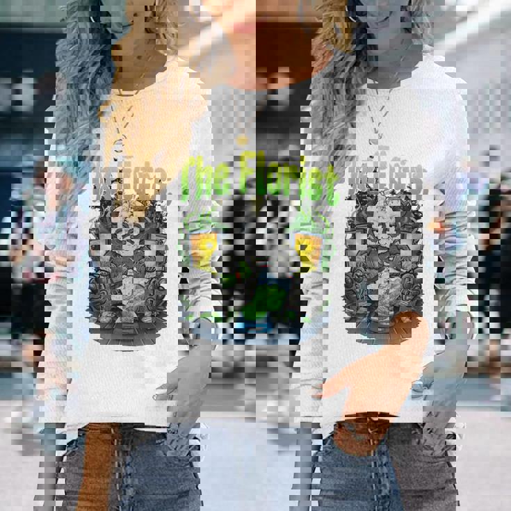 ウィードパンダ コスチューム 大麻好き 喫煙パンダ 「バックプリント」 長袖Tシャツ 彼女への贈り物