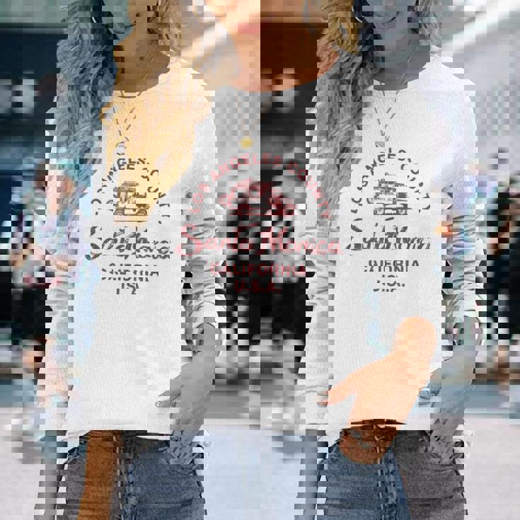 サンタモニカ カリフォルニア 長袖Tシャツ 彼女への贈り物