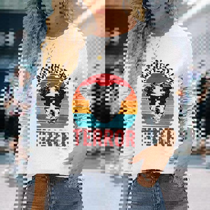 ジャック・ラッセル・テラー・テリア ファニー パーソンズ 犬 長袖Tシャツ 彼女への贈り物