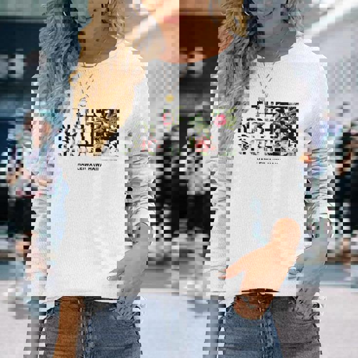 ハワイ ヴィンテージスタイル ノースショア ハレイワ ヤシの木 長袖tシャツ 長袖Tシャツ 彼女への贈り物