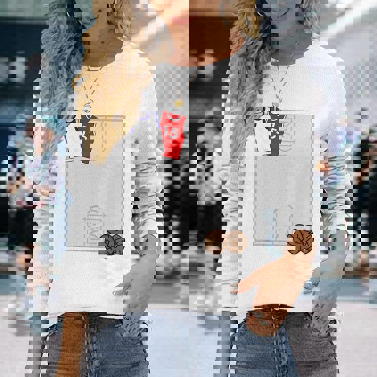 バスケットボール サイン帳 寄せ書き 色紙 先輩 先生 ありがとう、おつかれさま 贈る言葉 メッセージ 長袖Tシャツ 彼女への贈り物