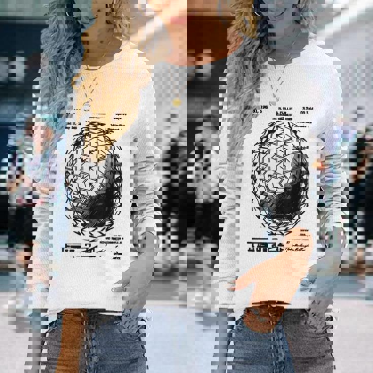 バックミンスター フラー 測地線 特許 科学 工学 数学 長袖Tシャツ 彼女への贈り物