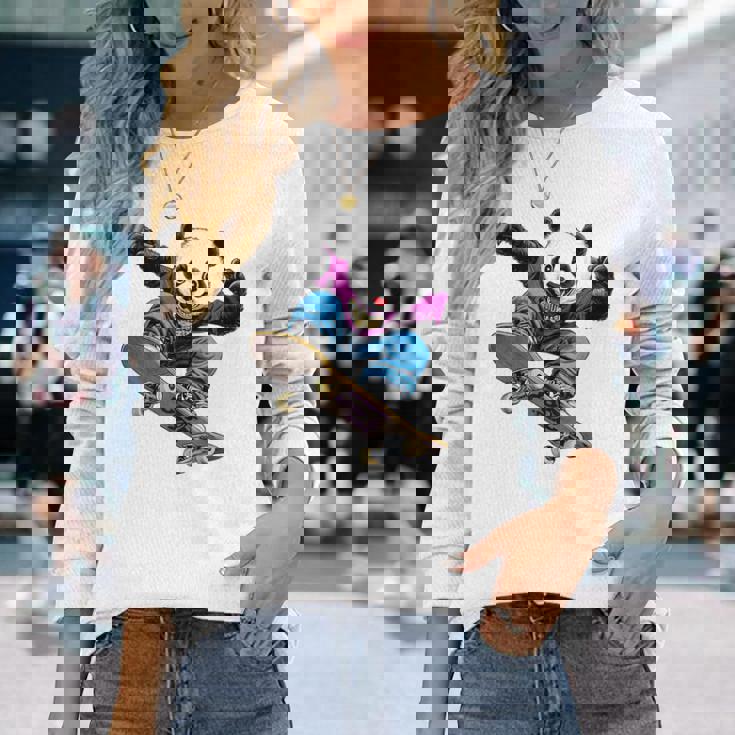 パンダベア スケートボード スケーター パンダベ 長袖Tシャツ 彼女への贈り物