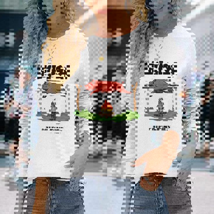 フィリピン レションピッグ セブ ギフト お土産 長袖Tシャツ 彼女への贈り物