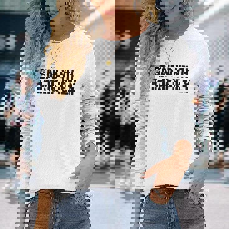 マーク・ケリーと立ち、投票ブルー、政治アパレル2026 長袖Tシャツ 彼女への贈り物