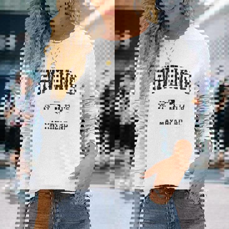 ローリングス メリーランド Md ヴィンテージ アスレチック ブラック スポーツデザイン 長袖tシャツ 長袖Tシャツ 彼女への贈り物