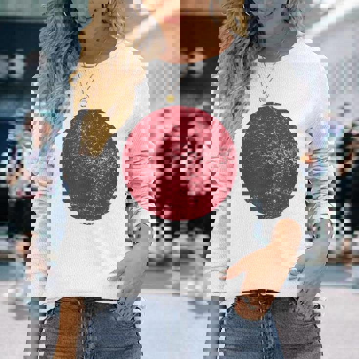 日の丸 日本の国旗 日章旗 日本国 にほん にっぽん かっこいい おもしろい 長袖Tシャツ 彼女への贈り物