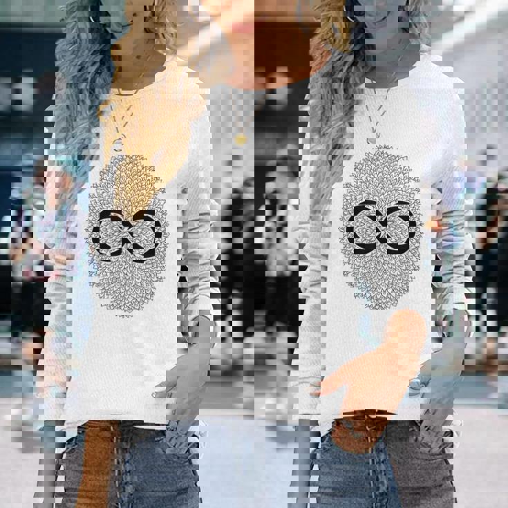 無限大の記号 長袖Tシャツ 彼女への贈り物