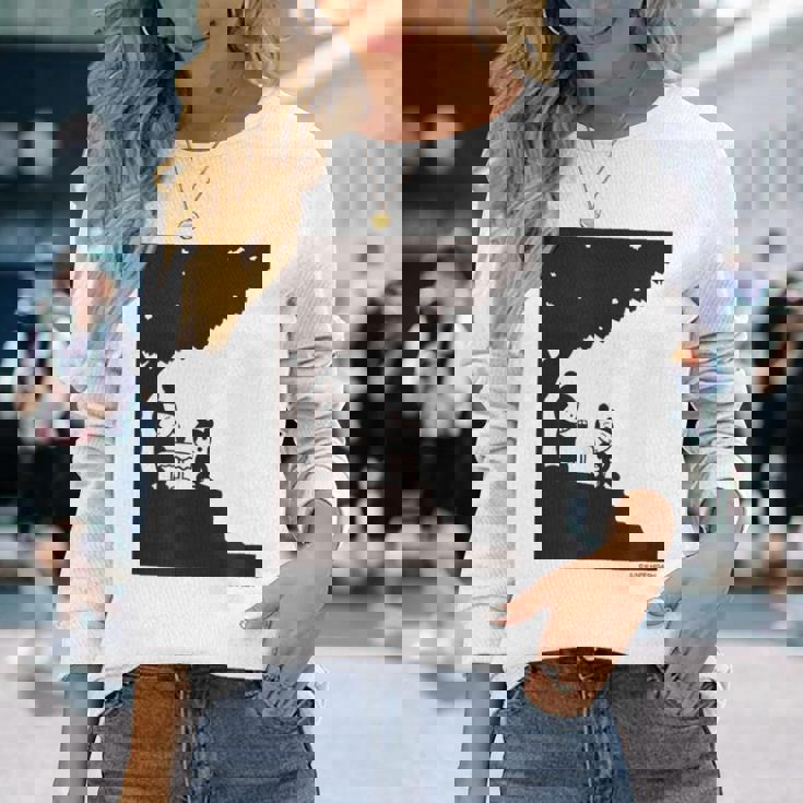 詩とメルヘン 東君平 なつのたぬき 長袖Tシャツ 彼女への贈り物