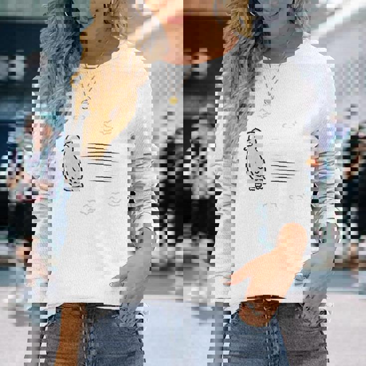 飛ぶ鳥 長袖Tシャツ 彼女への贈り物