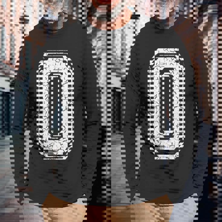 0番チームゼロ スポーツ グランジ 代表チームマッチング 長袖Tシャツ 高齢者への贈り物