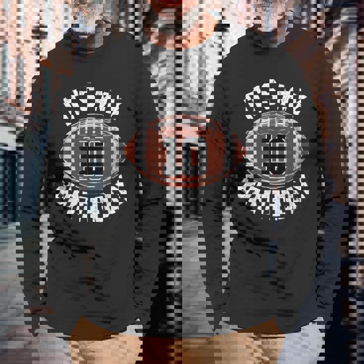 10歳の誕生日 フットボール 10歳 男の子 スポーツパーティー キッズ 長袖Tシャツ 高齢者への贈り物