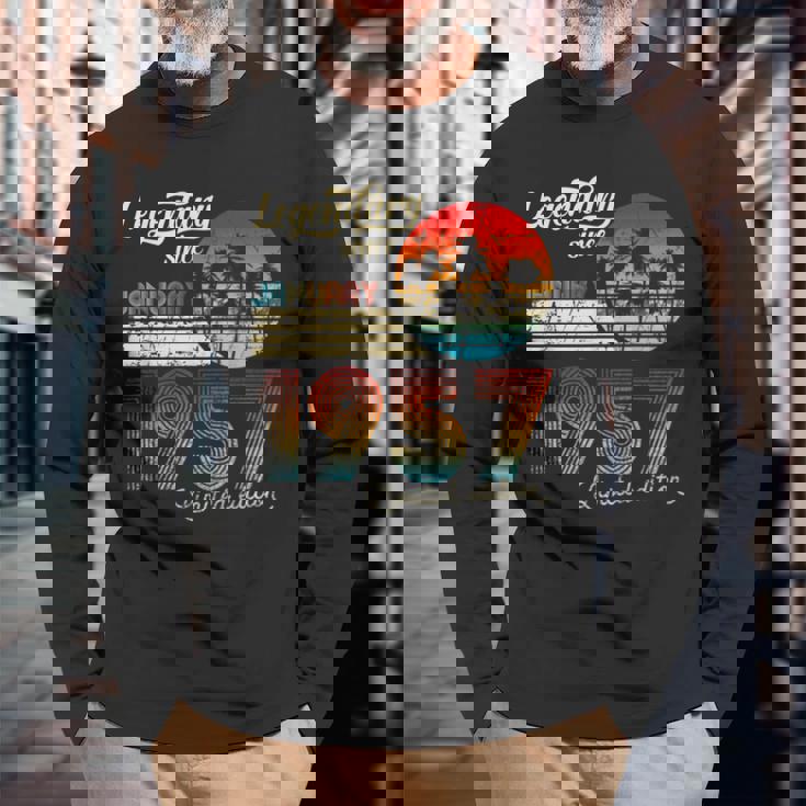 1957年1月から誕生日伝説のギフト 長袖Tシャツ 高齢者への贈り物