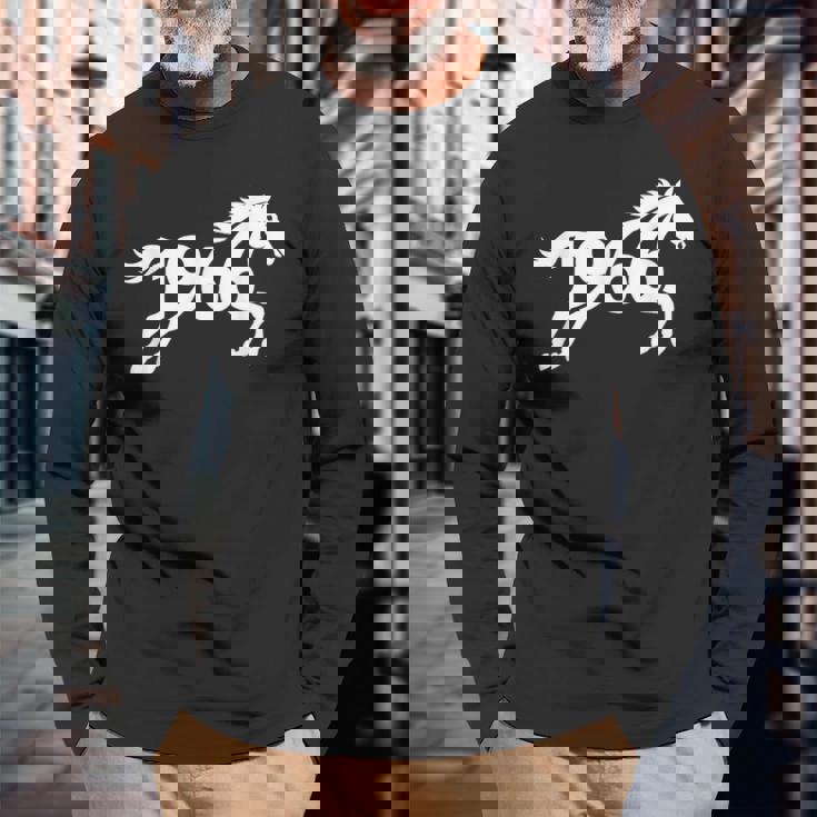 1966 馬 中国の干支 年 パーソナライズ ワードアート 長袖Tシャツ 高齢者への贈り物