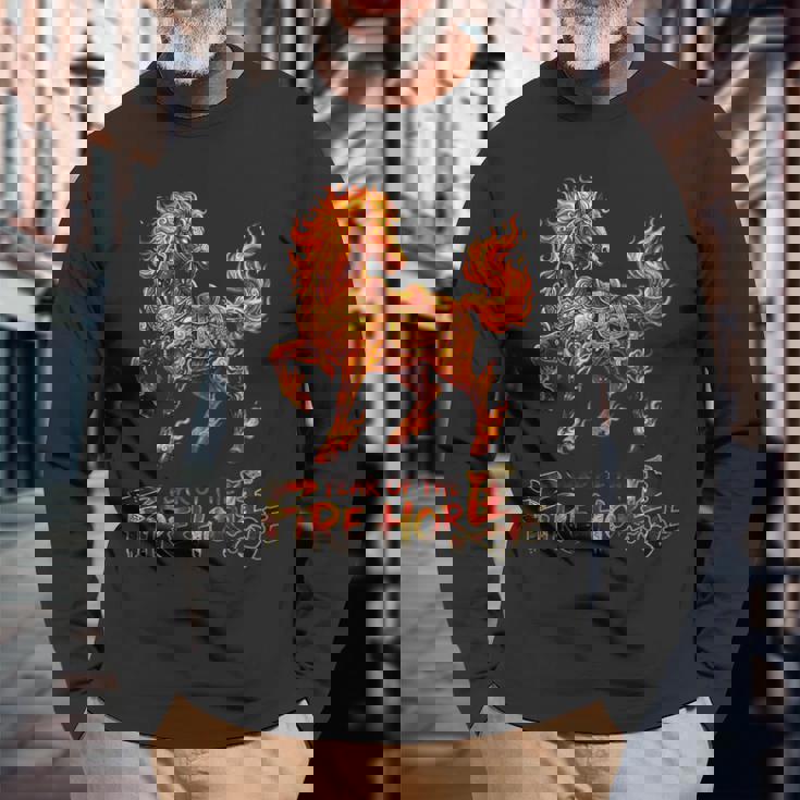 2026 年旧正月 午年 2026 年の干支の伝説 長袖Tシャツ 高齢者への贈り物