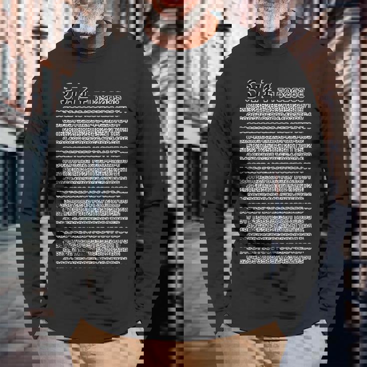 314 円周率 パイ《数学》【変なデザイン屋さん】理数系 数字 メッセージ 面白い 長袖Tシャツ 高齢者への贈り物