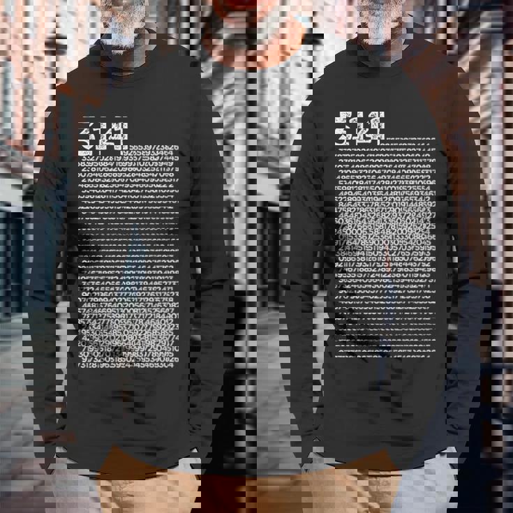 314 円周率の日 数学 非合理数 円周率 長袖tシャツ 長袖Tシャツ 高齢者への贈り物