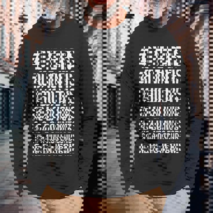 40歳の誕生日プレゼント 40歳用 長袖Tシャツ 高齢者への贈り物