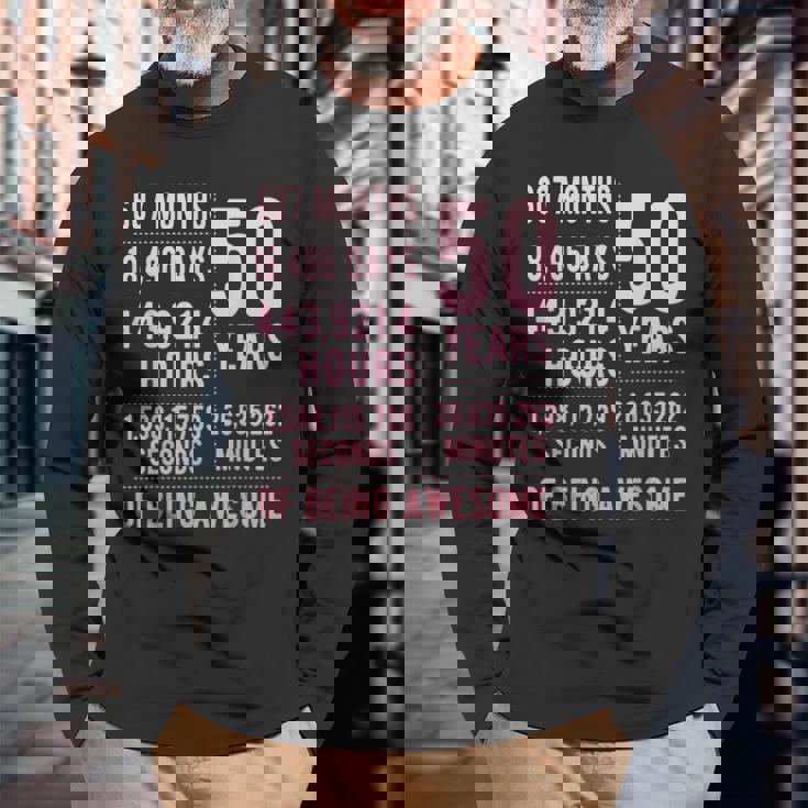 50歳の誕生日 男女 面白い 50歳 長袖Tシャツ 高齢者への贈り物