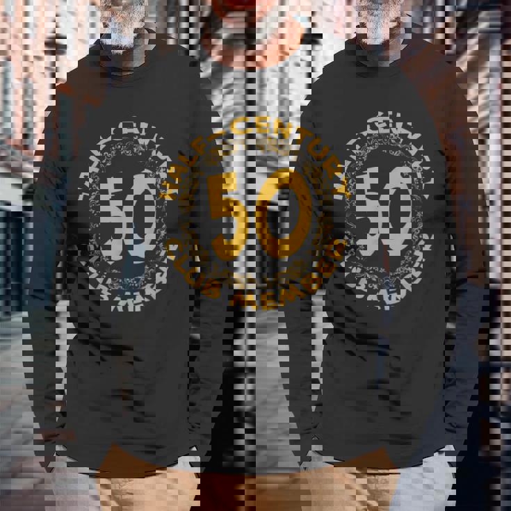 50歳の誕生日パーティー記念tシャツ、ハーフセンチュリークラブ 長袖Tシャツ 高齢者への贈り物