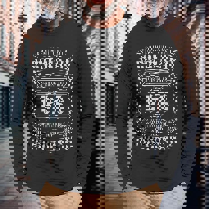 50歳の誕生日レジェンドは1976年2月に誕生しました。 長袖Tシャツ 高齢者への贈り物