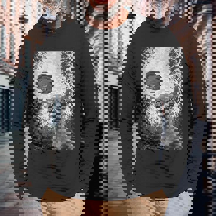 Alien Ufo Meme Chihuahua エイリアン Ufo ミーム チワワ 長袖Tシャツ 高齢者への贈り物