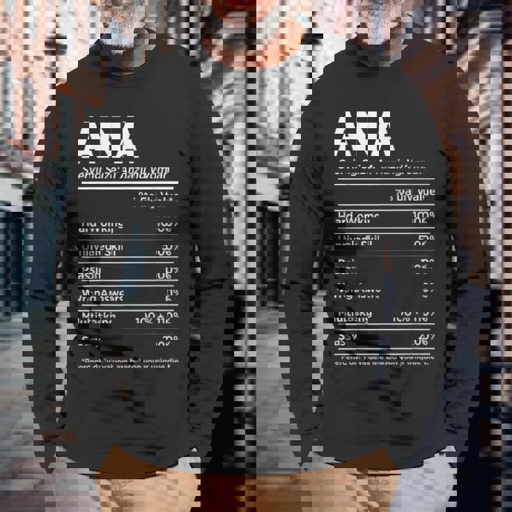 Ana Is My Name おもしろネームタグ 長袖Tシャツ 高齢者への贈り物