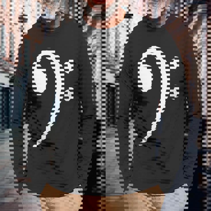 Bass Note F Key Bass Player Music Bass Clef 長袖Tシャツ 高齢者への贈り物
