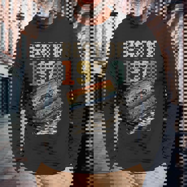 Best Of 1970 カセットテープ 56年 音楽 レトロ 誕生日 長袖Tシャツ 高齢者への贈り物