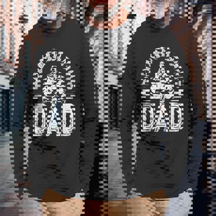 Bodybuilding Dad シャツ メンズ マッスルジム トレーニング ボディビルダー 長袖Tシャツ 高齢者への贈り物