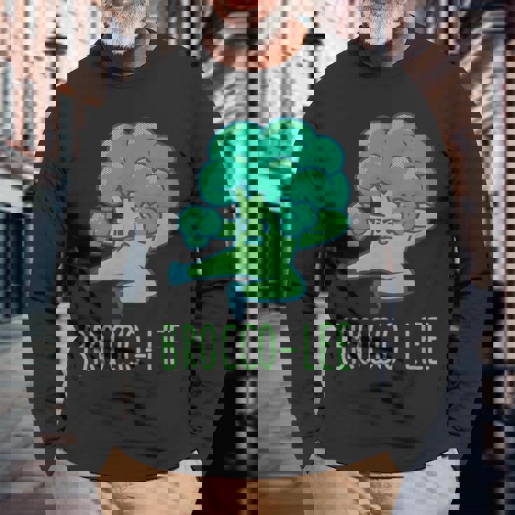 Brocco Lee Divertente Karate Kung Fu Broccolierdura Maglietta a maniche lunghe Regalos para ancianos