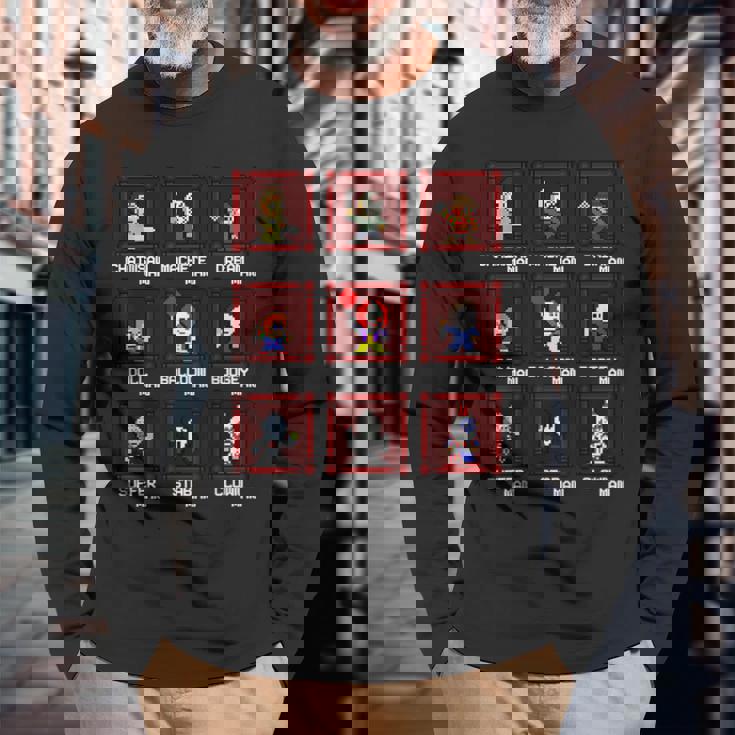 Choose Yourlasher 8ビットレトロホラーゲーム 長袖Tシャツ 高齢者への贈り物