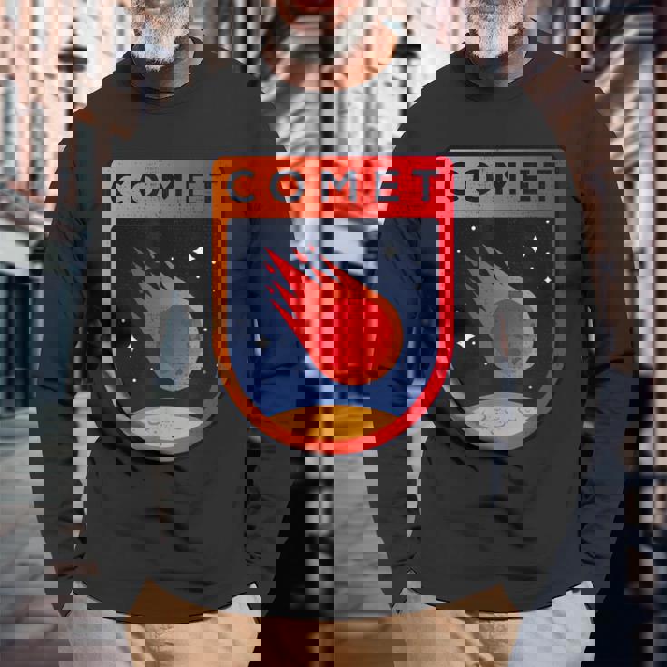 Comet コメット 宇宙 スノーボール 宇宙 トラベラー 隕石 コメット 長袖Tシャツ 高齢者への贈り物