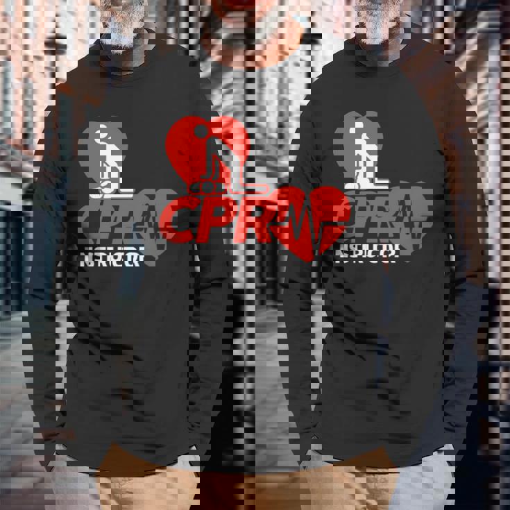 Cpr インストラクターシャツ Ems ボランティア ナースライフセーバー ギフト 長袖tシャツ 長袖Tシャツ 高齢者への贈り物