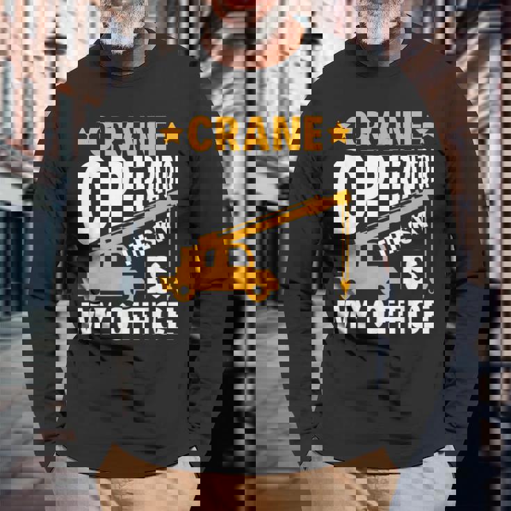 Crane Whisperer 面白いクレーン オペレーター 長袖Tシャツ 高齢者への贈り物