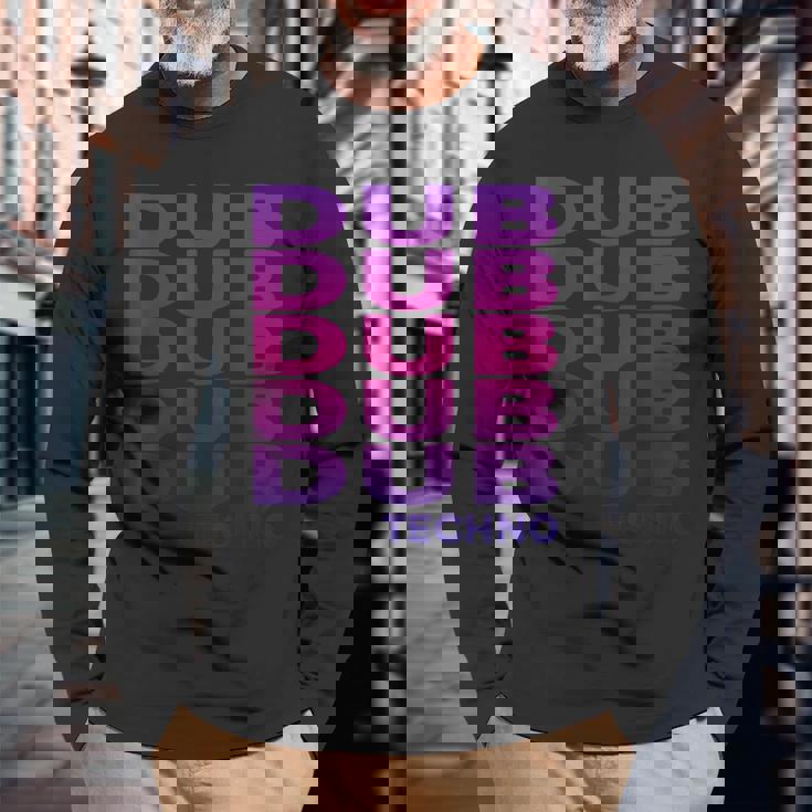 Dub Techno ディープチルアウト ダウンテンポ 長袖Tシャツ 高齢者への贈り物