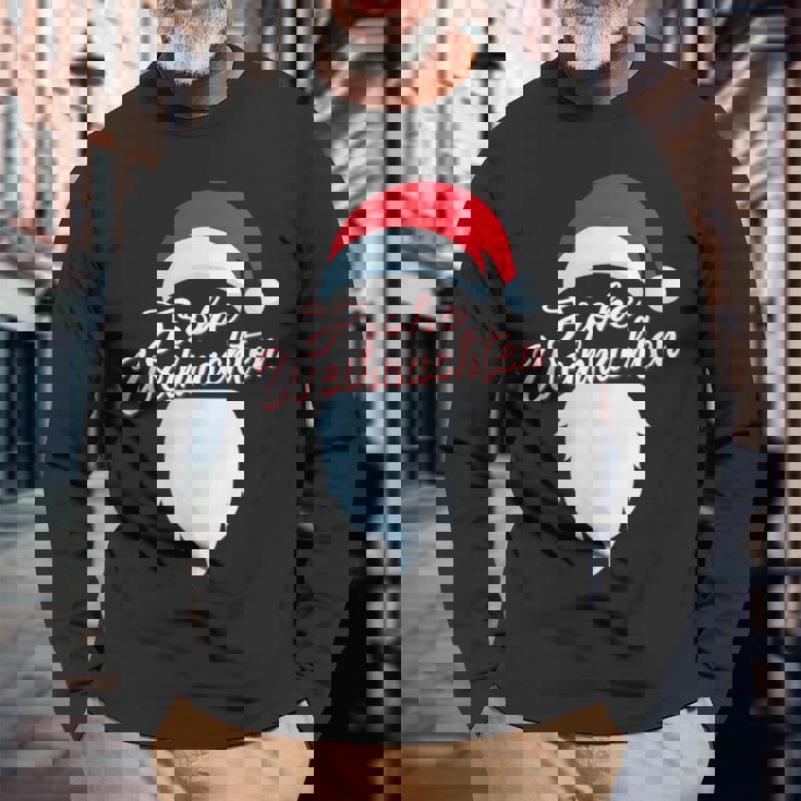 Frohe Weihnachten Christmas Xmas Weihnacht Langarmshirts Geschenke für alte Männer