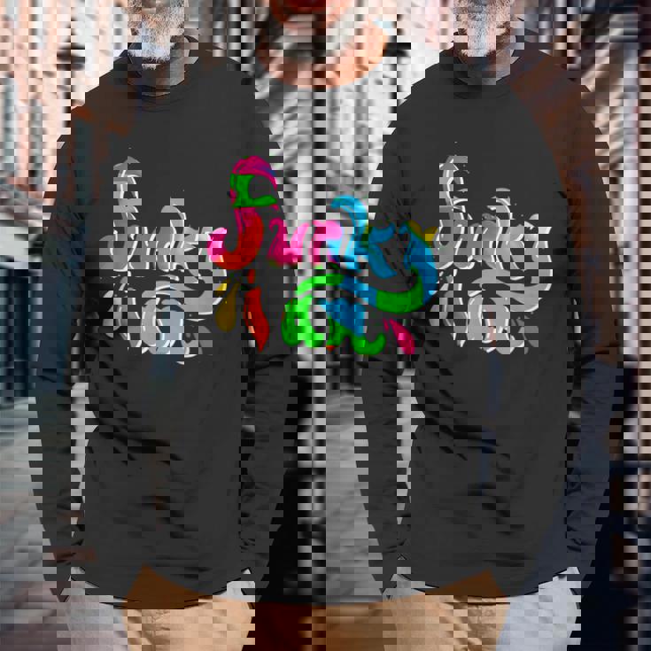 Funky I Am Funky おれはファンキー 長袖Tシャツ 高齢者への贈り物