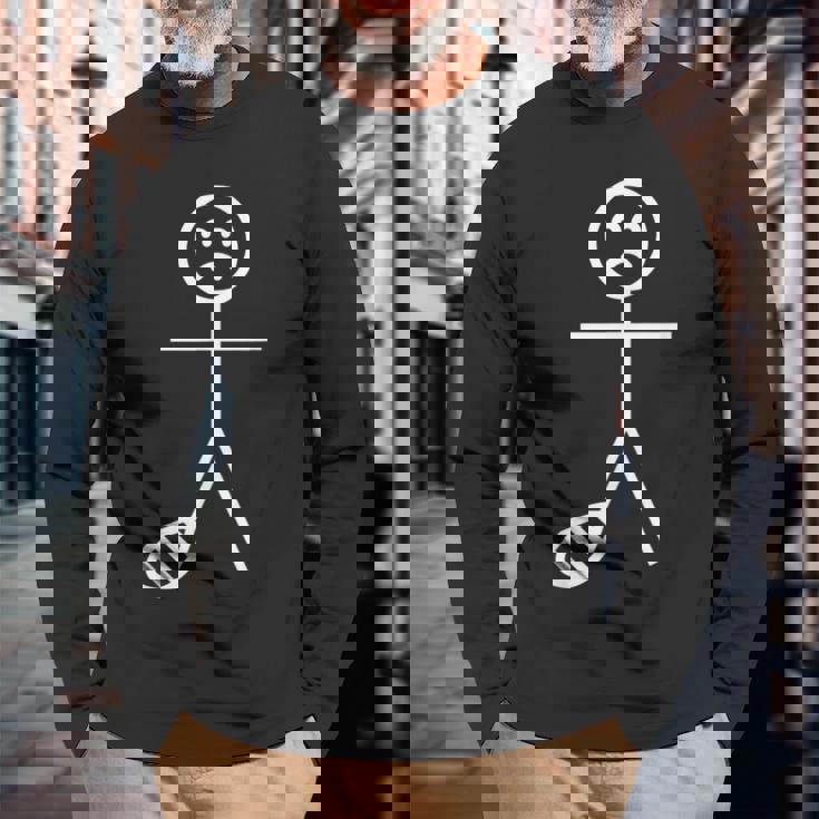 Broken Foot Fracture & Broken Toe 長袖Tシャツ 高齢者への贈り物