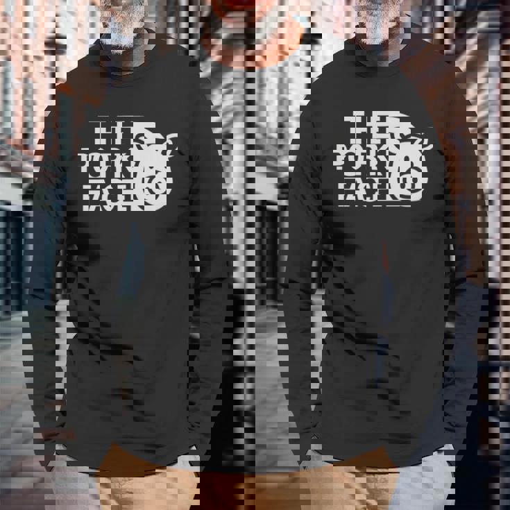 Pig Face Parody Meat Lover Outdoor 長袖tシャツ 長袖Tシャツ 高齢者への贈り物