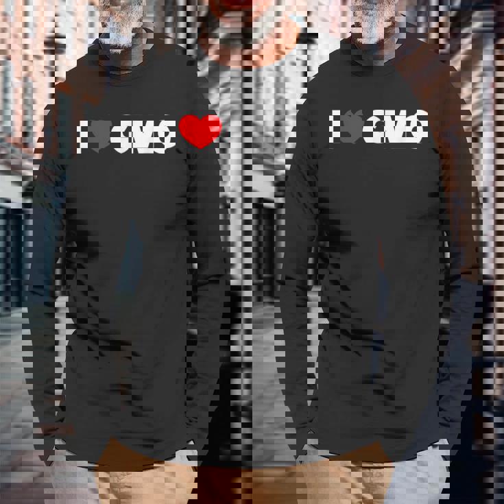 Gmo大好き 長袖Tシャツ 高齢者への贈り物