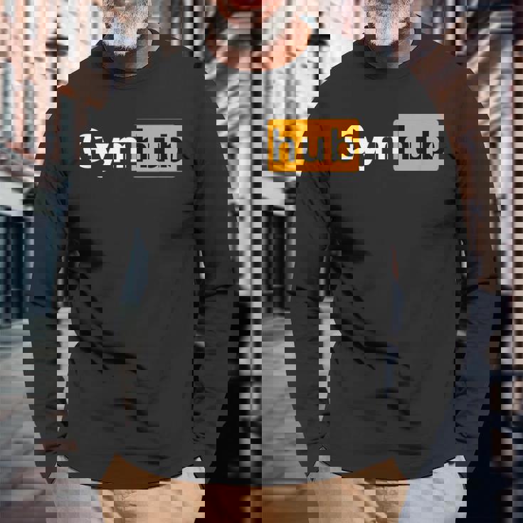 Gymhub 面白い ワークアウト フィットネス モチベーション ジム 長袖Tシャツ 高齢者への贈り物